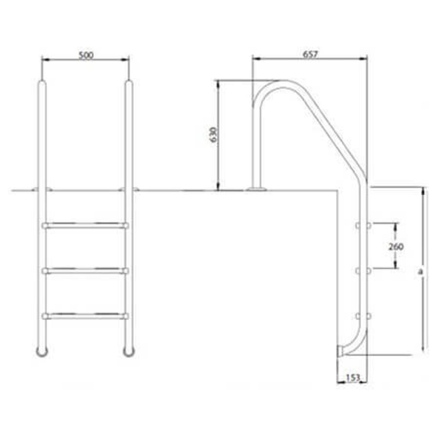 AQUA Standard Type Ladders (AISI 316)