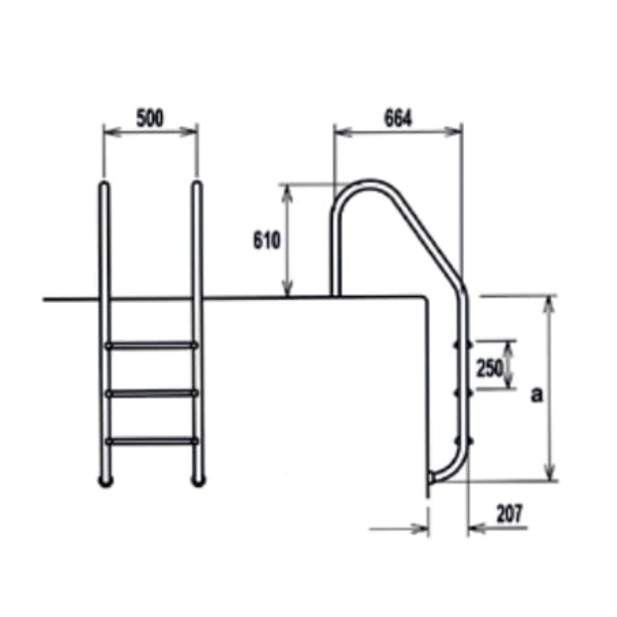 EQUA Standard Type Ladders (AISI 304 , AISI 316)