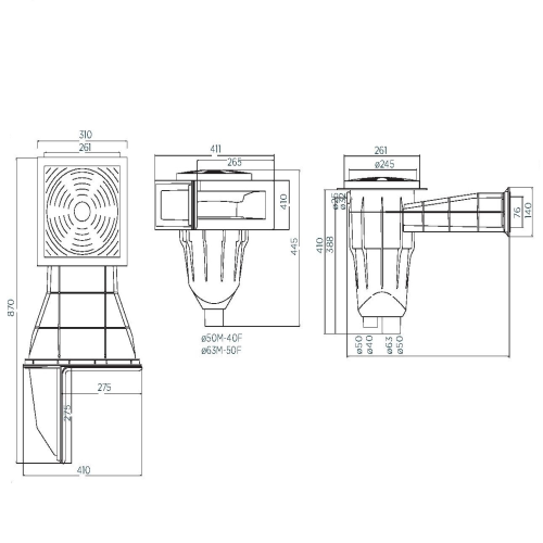 Corner Skimmer (SKlang , Concrete and Liner pools)