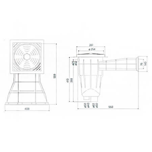 Owerflow Skimmer (Betonarme ve Liner havuzlar için)